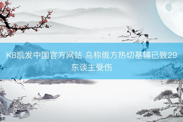 K8凯发中国官方网站 乌称俄方热切基辅已致29东谈主受伤
