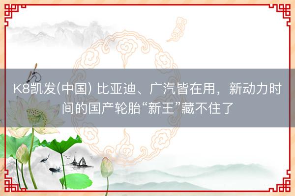 K8凯发(中国) 比亚迪、广汽皆在用，新动力时间的国产轮胎“新王”藏不住了