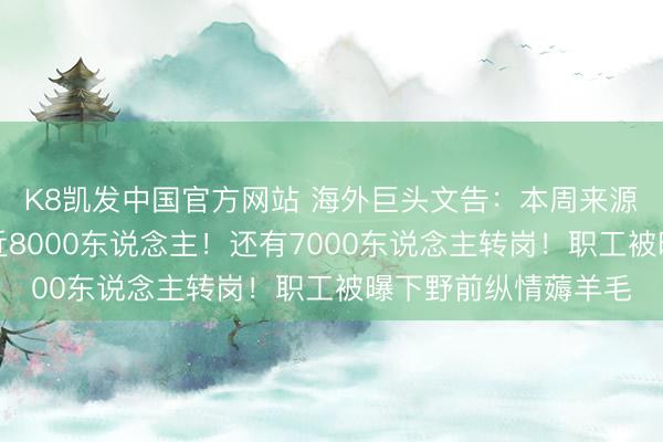 K8凯发中国官方网站 海外巨头文告：本周来源新一轮裁人！解任近8000东说念主！还有7000东说念主转岗！职工被曝下野前纵情薅羊毛