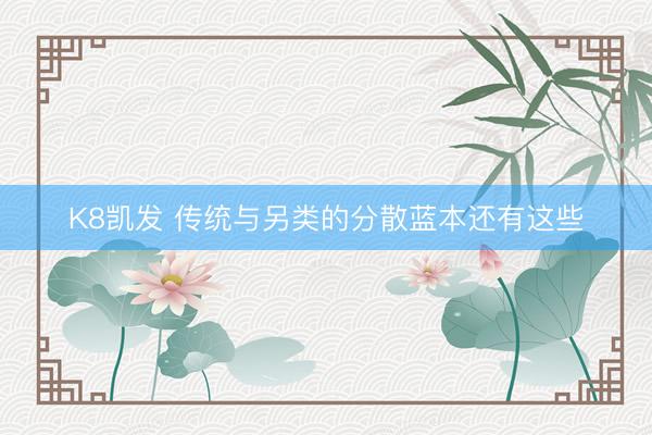 K8凯发 传统与另类的分散蓝本还有这些