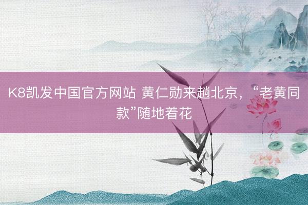 K8凯发中国官方网站 黄仁勋来趟北京，“老黄同款”随地着花