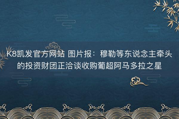 K8凯发官方网站 图片报：穆勒等东说念主牵头的投资财团正洽谈收购葡超阿马多拉之星