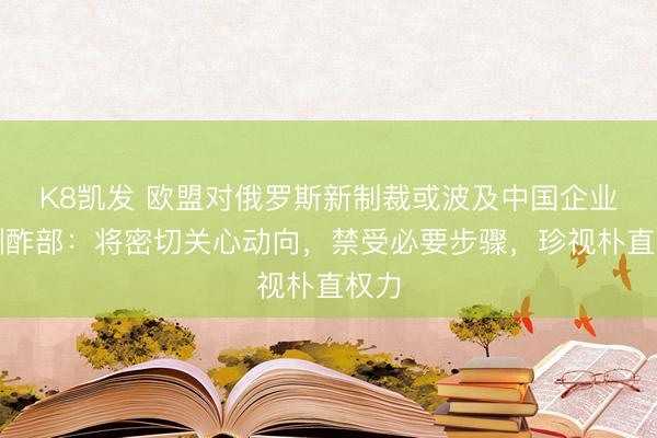 K8凯发 欧盟对俄罗斯新制裁或波及中国企业，酬酢部：将密切关心动向，禁受必要步骤，珍视朴直权力